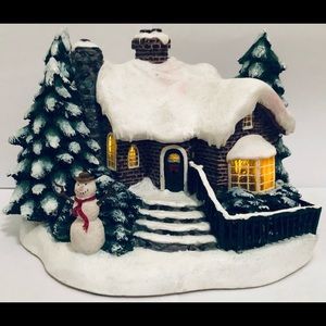 Thomas Kinkade A Village Christmas Light Up House